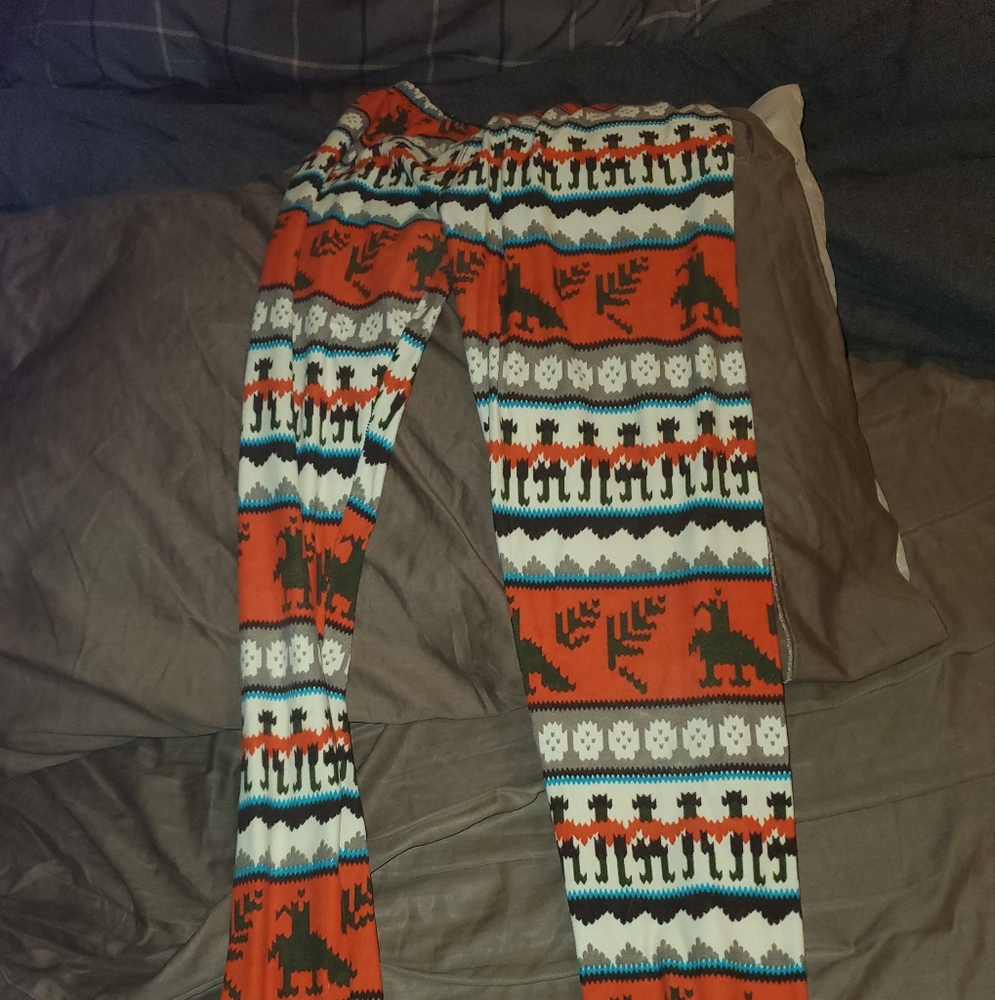 Festive Reindeer Patterned Leggings